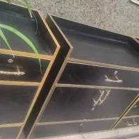 سه عدد میز با یک عدد ترولی جنس بسیار عالی