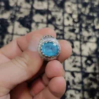 انگشتر نقره توپاز (کار استاد ولی زاده )