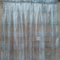 پرده حریر شیشه ای طوسی