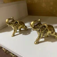 دو عدد فیل برنز