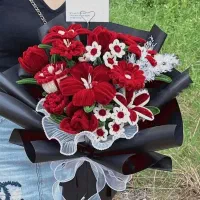 دسته گل مخملی پینترستی