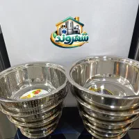سرویس آبکش و لگن استیل ازسایز۲۲تا۳۶