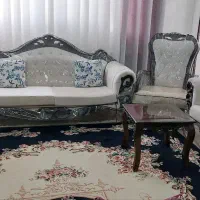 مبل کلاسیک چوب راش/میز ناهار خوری ۸ نفره/در حد نو