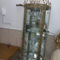 ساعت برنز.ویترین برنز.آینه برنز.گلدان و سطل برنز