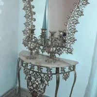 آینه و شمعدان برنز