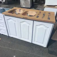 کابینت تمام فلزی گالوانیزه ورق سفید سینک