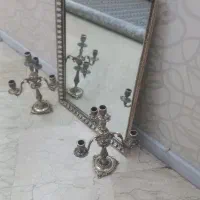 اینه وشمعدان برنجی سنگین