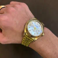 ساعت رولکس بند استیل طلایی ثابت