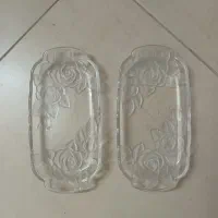ظرف سرو یا جاکاردی گل یخی ژاپنی قدیمی 2 عددی