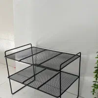 راف توری فلزی دوطبقه ویک طبقه/نظم دهنده کابینت/کفش